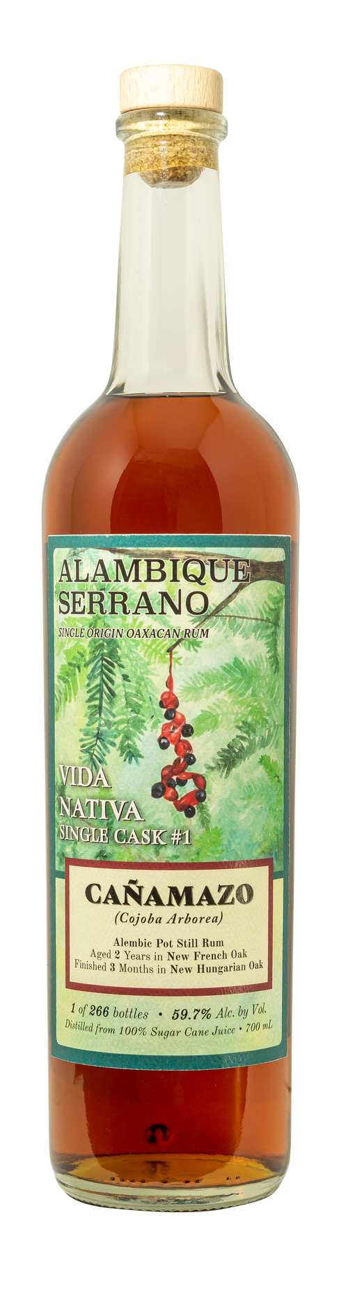 Alambique Serrano Vida Nativa "Canamazo" Single Cask #1 Rum (119.4 Prf) - 700ml