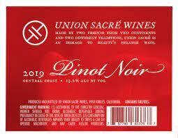 Union Sacre Central Coast Pinot Noir 2022