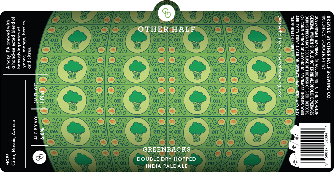 Other Half Greenbacks Double Dry Hopped IPA 4-pack 16oz cans