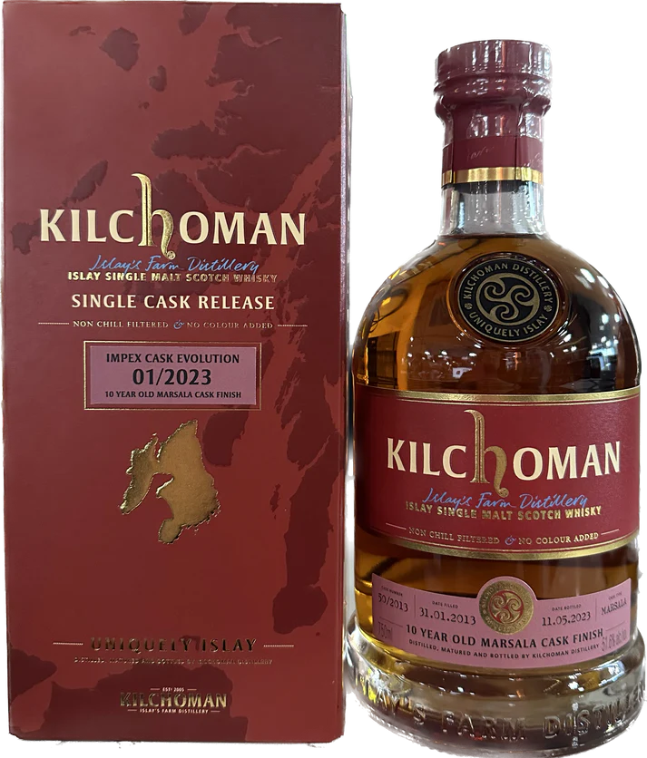 Kilchoman Scotch Malt Whisky ImpEx Cask Evolution 10 year old Marsala Cask Finish 103.2 Prf - 750ml