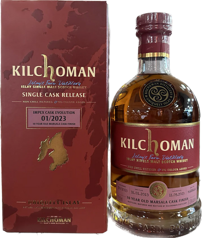 Kilchoman Scotch Malt Whisky ImpEx Cask Evolution 10 year old Marsala Cask Finish 103.2 Prf - 750ml