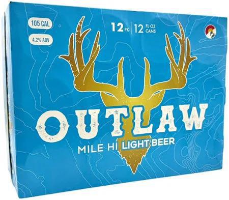 Outlaw Mile Hi Light Beer 12-pack cans