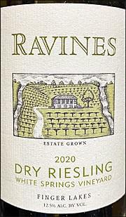 Ravines Riesling White Springs Vineyard 2020