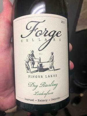 Forge Cellars Dry Riesling Leidenfrost Ginger Lakes 17