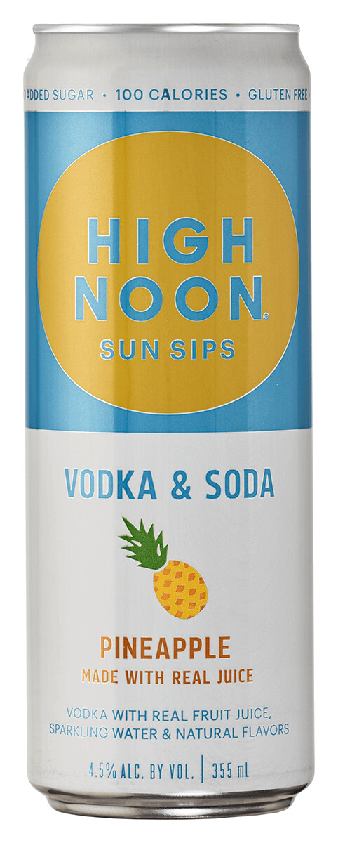 High Noon Pineapple Vodka & Soda 4-pack Cans