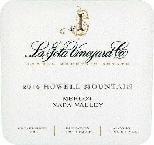 La Jota Cabernet Sauvignon Howell Mountain 2018