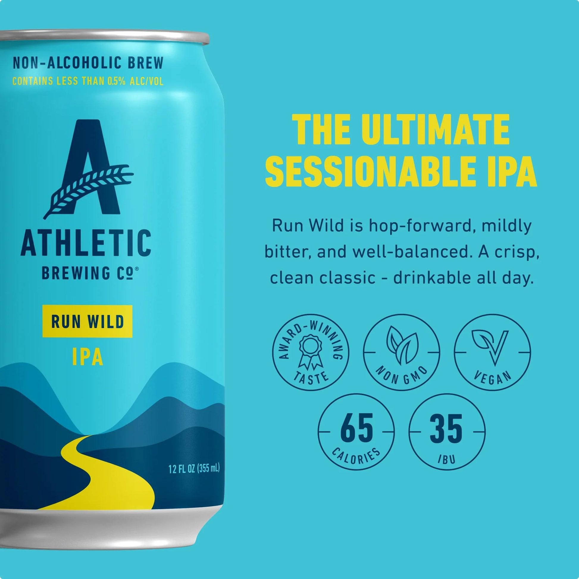 Athletic Brewing Company Run Wild IPA 12-pack Ace Beverage