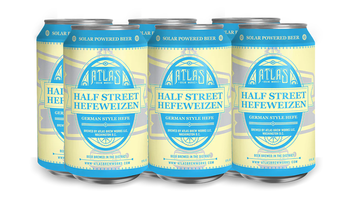 Atlas Half Street Hefeweizen 6-pack cans