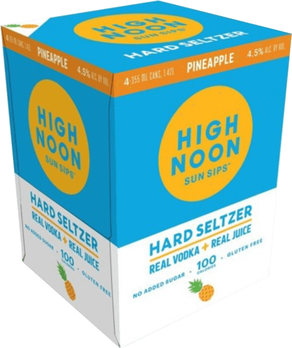 High Noon Pineapple Vodka & Soda 4-pack Cans Ace Beverage