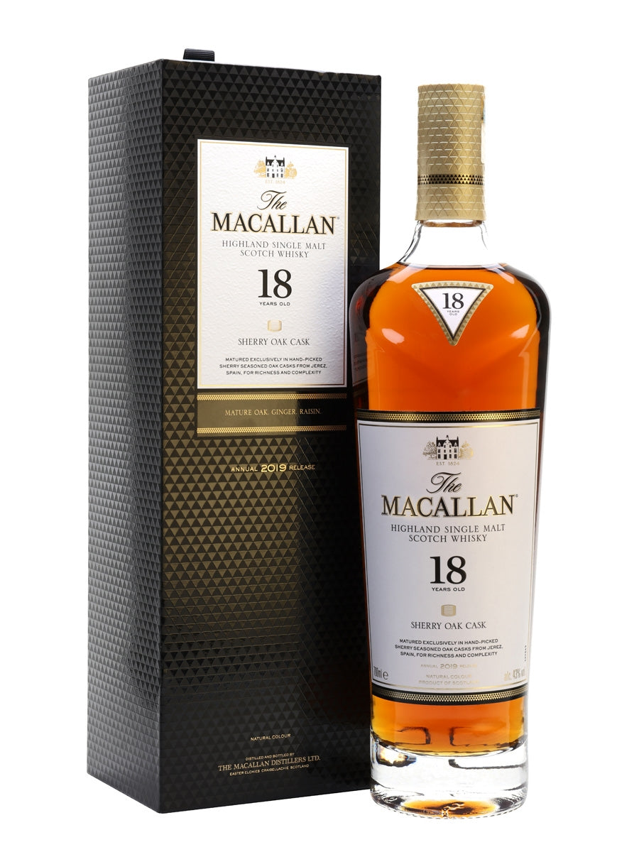 Macallan 18yr Sherry Cask Single Malt Scotch Whisky- 750ml Ace Beverage