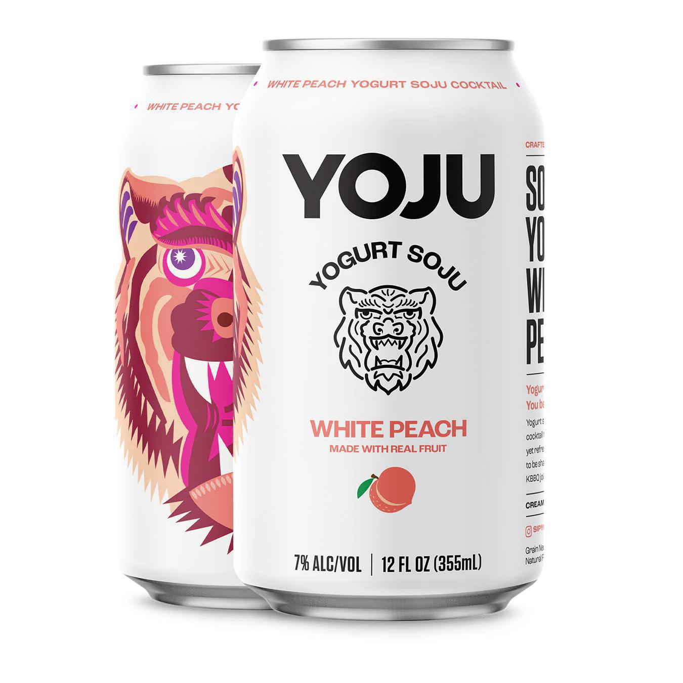 Yoju White Peach 12oz cans- 4pack