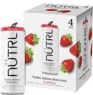 Nutrl Strawberry Vodka Seltzer 4-pack cans