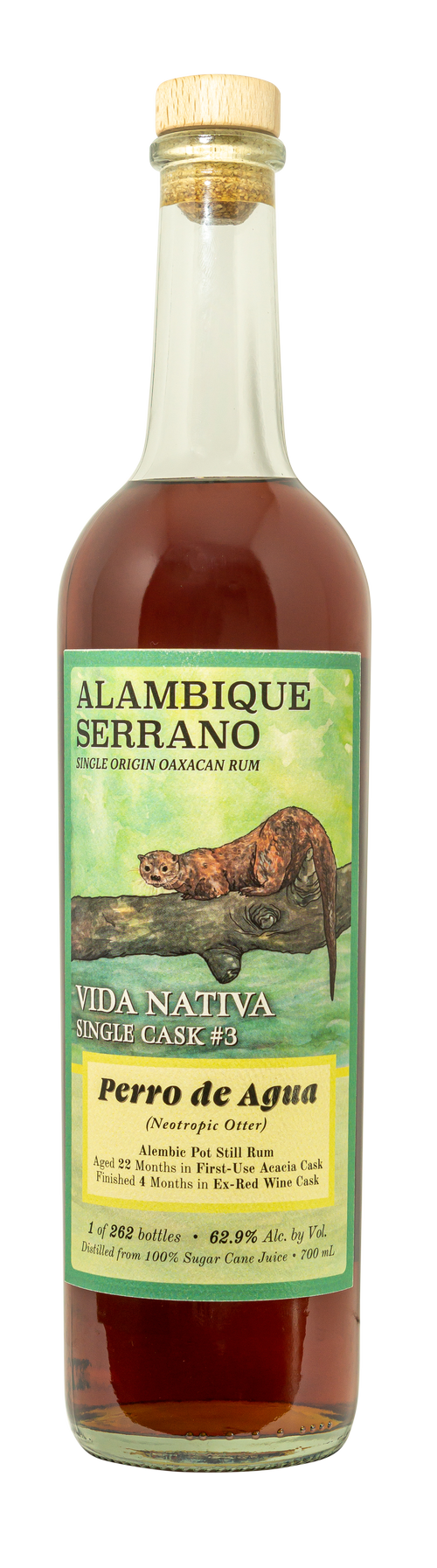 Alambique Serrano Vida Nativa "Perro de Agua" Single Cask #3 Rum (125.8 Prf) - 700ml