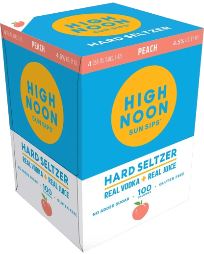 High Noon Peach Vodka & Soda 4-pack Cans