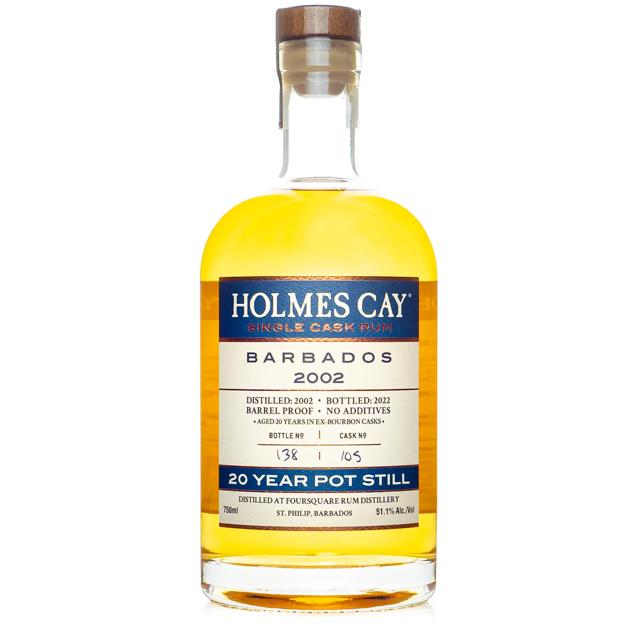 Holmes Cay Barbados 2002 Pot Still Rum